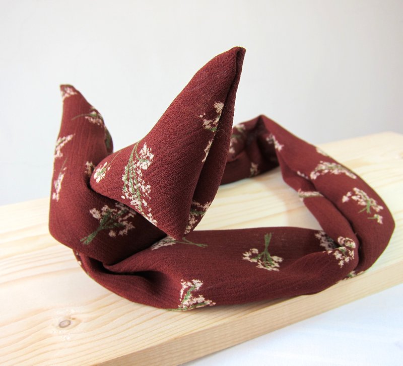 阿尔吉侬 铝线发带 好烦小姐 酒红 - 发饰 - 聚酯纤维 红色