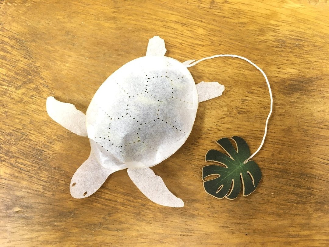 海龟茶包蝶豆茉莉花茶4片装 - 茶 - 纸 蓝色