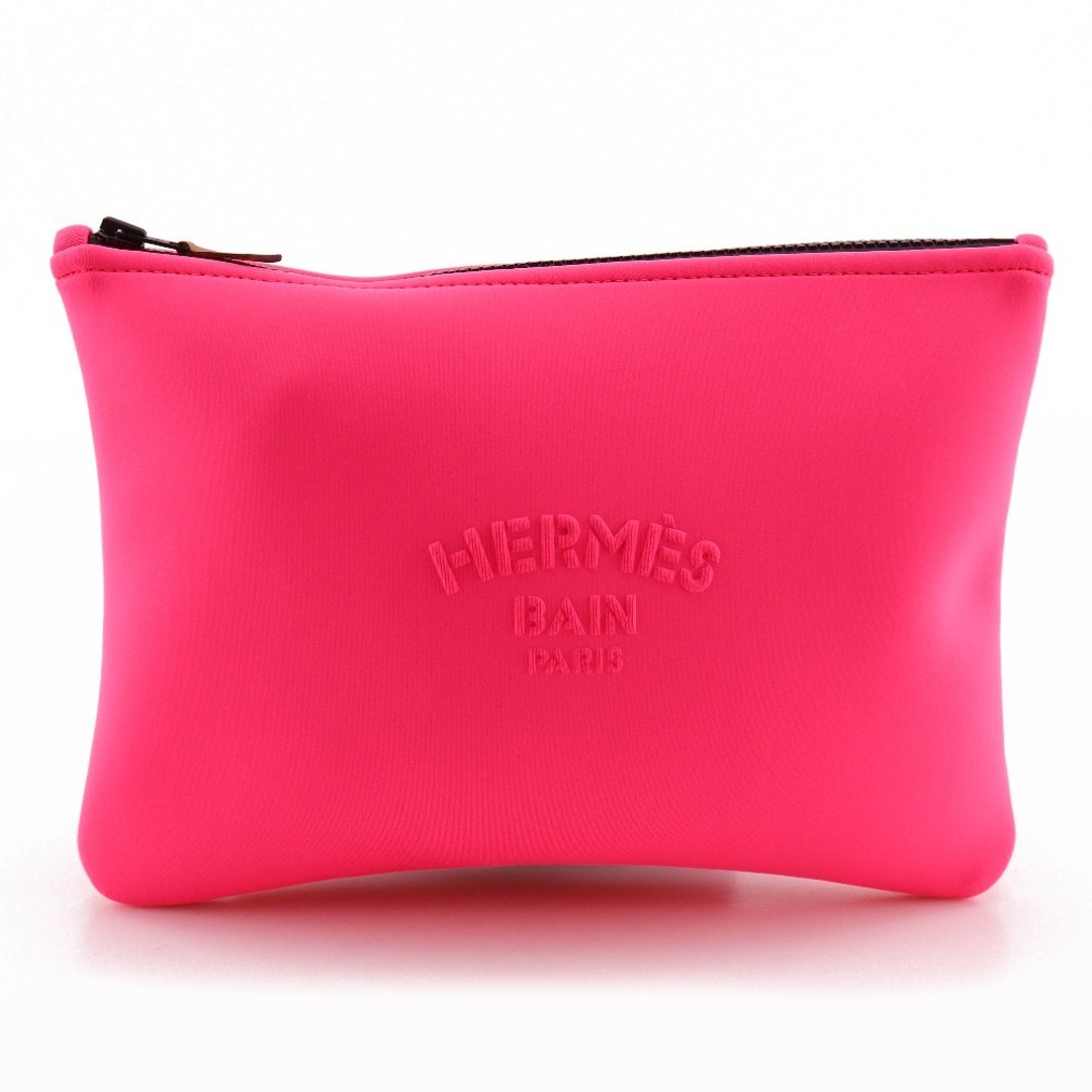 【日本直送】爱马仕 HERMES Neobain MM 化妆包 聚氨酯 粉色 女仕【二手】 - 化妆包/杂物包 - 其他人造纤维 粉红色