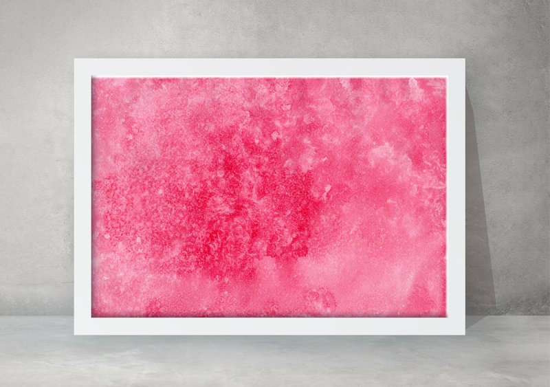 watercolor painting, real work on A4 paper , Pink Powerful No.1 - 墙贴/壁贴 - 纸 粉红色