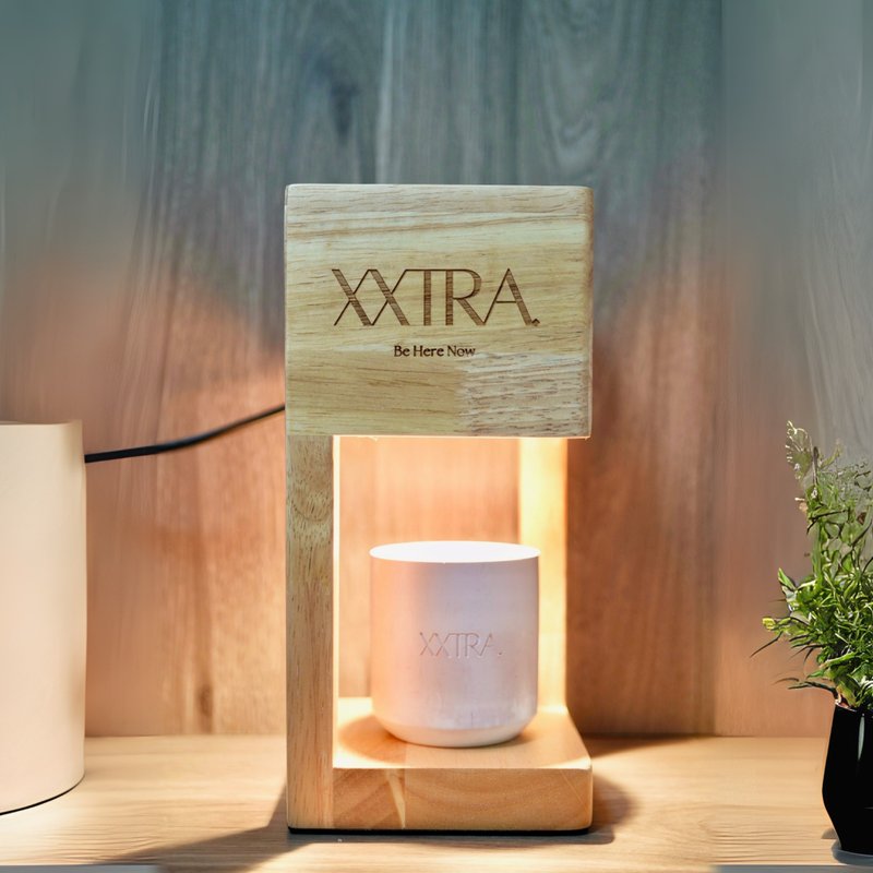 XXTRA. | 实木香薰蜡烛溶灯 - 蜡烛/烛台 - 木头 卡其色