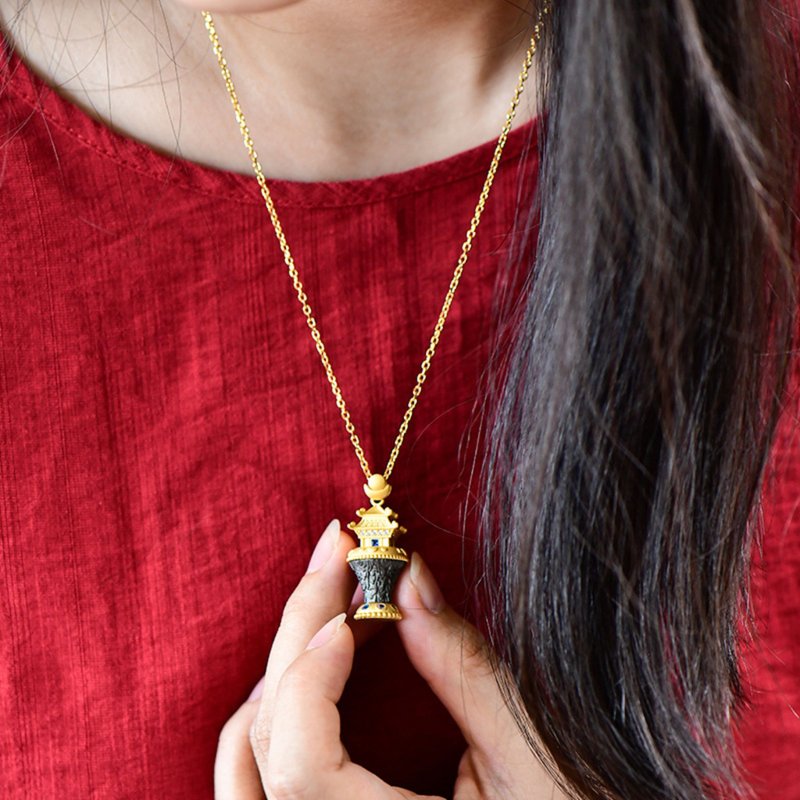 藏传佛教  万用配戴装物系列 须弥山吊饰 - 项链 - 贵金属 多色