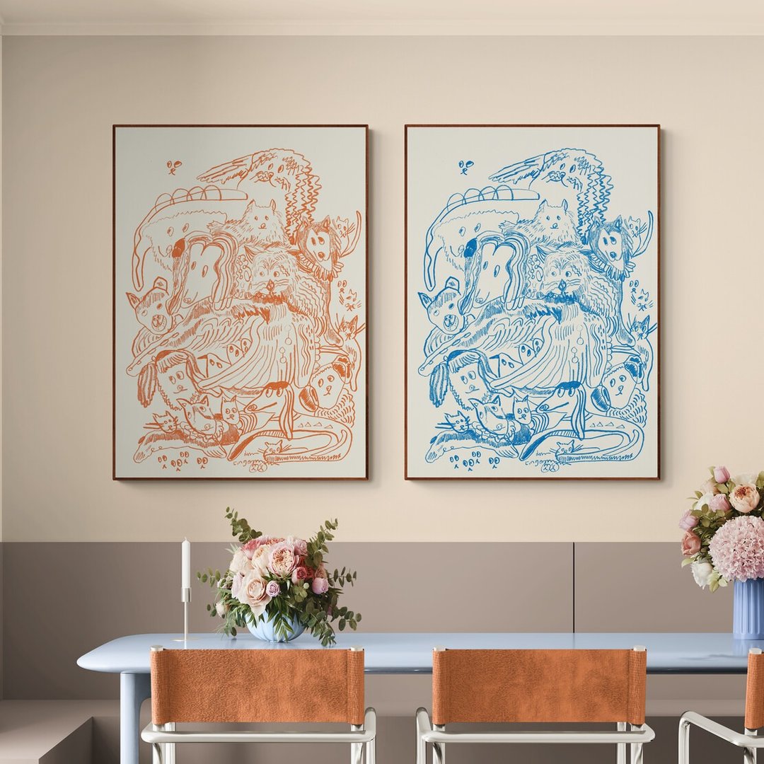 【Lingoooo插画/动物插画】Febbi | 013 狗狗犬儿大家庭 - 海报/装饰画/版画 - 纸 
