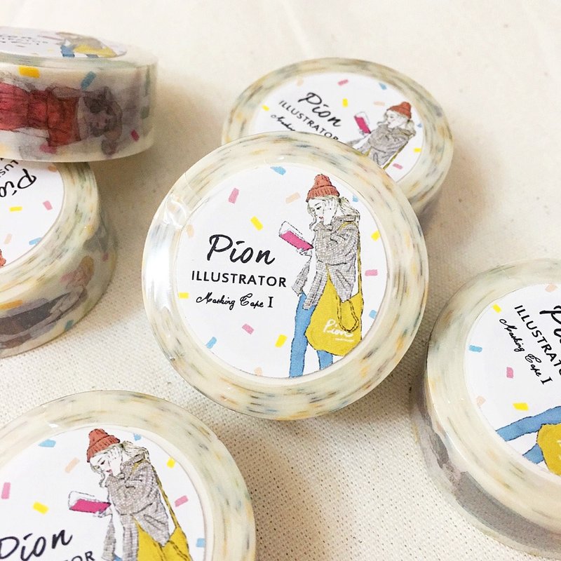 缤纷女孩 / 1.5cm纸胶带 - 纸胶带 - 纸 绿色