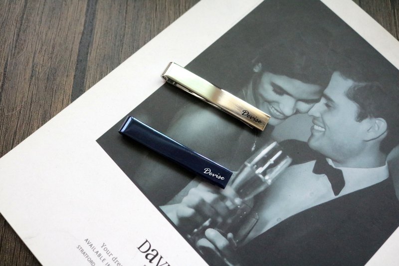 简约大气金属领带夹免费刻字设计logo礼盒装 - 领带/领带夹 - 其他金属 多色