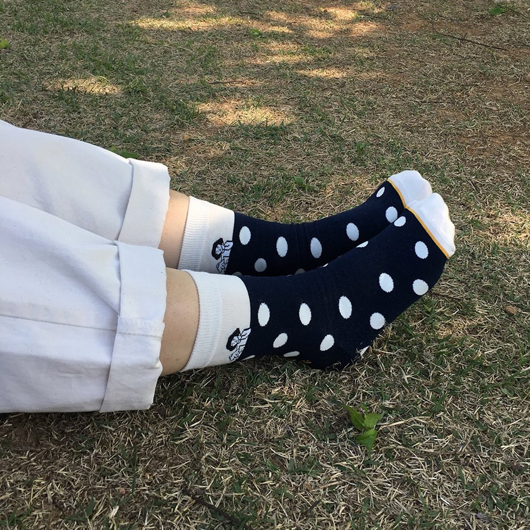 Cafe and Hof Socks - 袜子 - 棉 蓝色