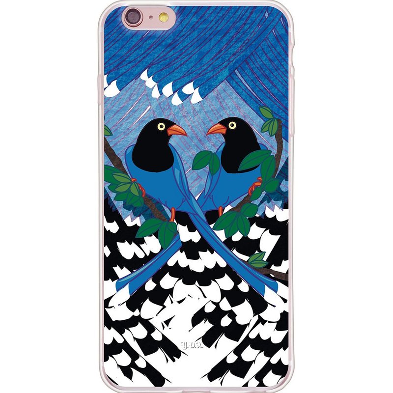 新创系列【心心相印 -台湾蓝鹊】-伊黛萱-TPU手机保护壳《iPhone/Samsung/HTC/LG/Sony/小米/OPPO》 - 手机壳/手机套 - 硅胶 蓝色