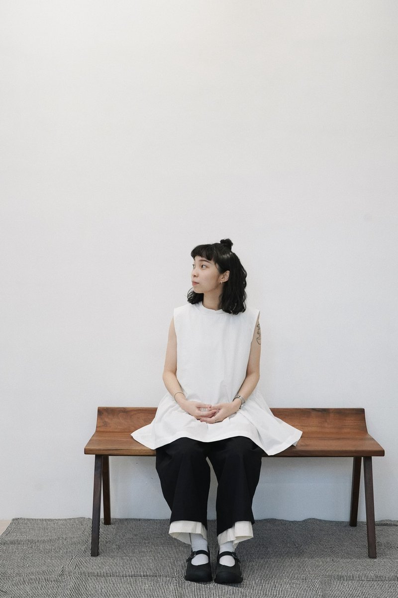 荷花背心-白色 - 女装上衣 - 棉．麻 白色