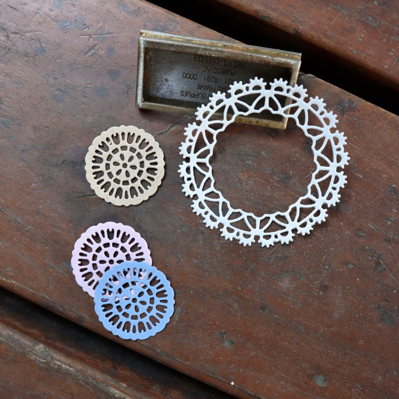 【星座图】蕾丝纸 手工纸 便条纸 素材包 手帐装饰(一组6入) - 便条纸/标签贴 - 纸 多色