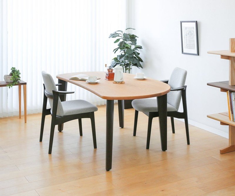 飞驒家具 ibata interior alba 半圆形餐桌(四角桌脚) - 餐桌/书桌 - 木头 咖啡色