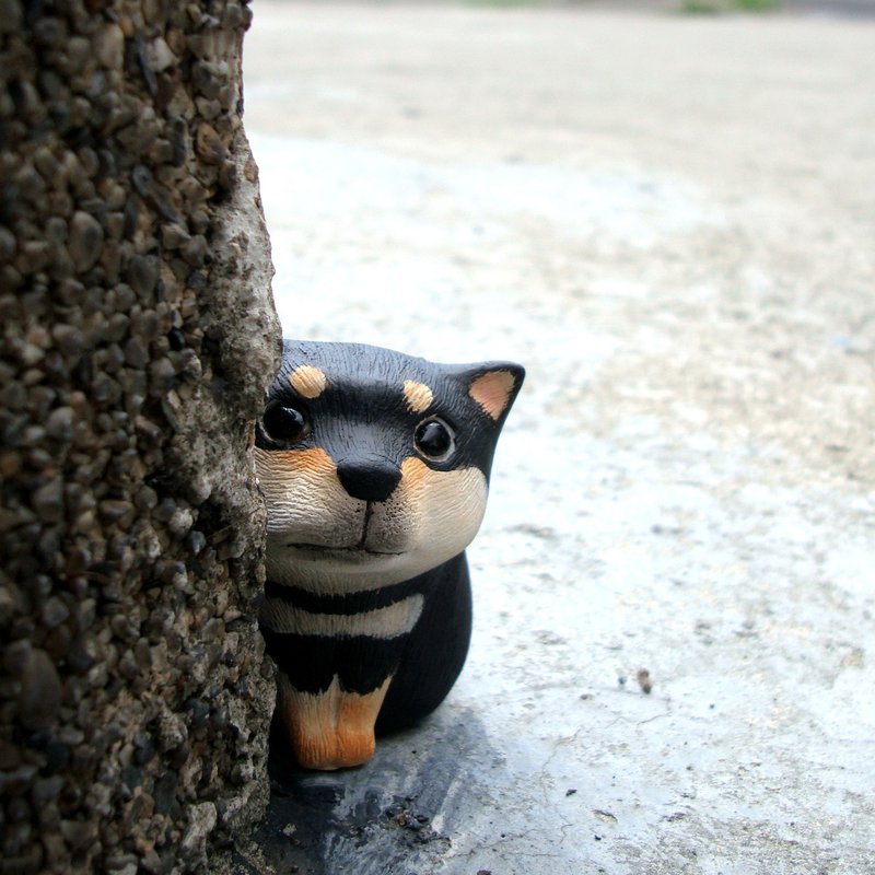 疗愈圆滚滚系列-柴犬ShibaInu(黑柴)(剩坐姿) - 摆饰 - 塑料 