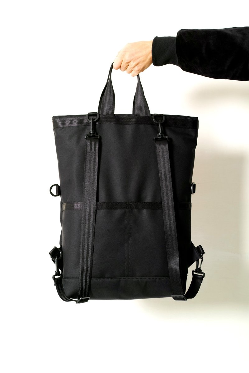 KUROSHIO CURRENT-手做防水帆布多用途/笔电包-背面 - 侧背包/斜挎包 - 防水材质 