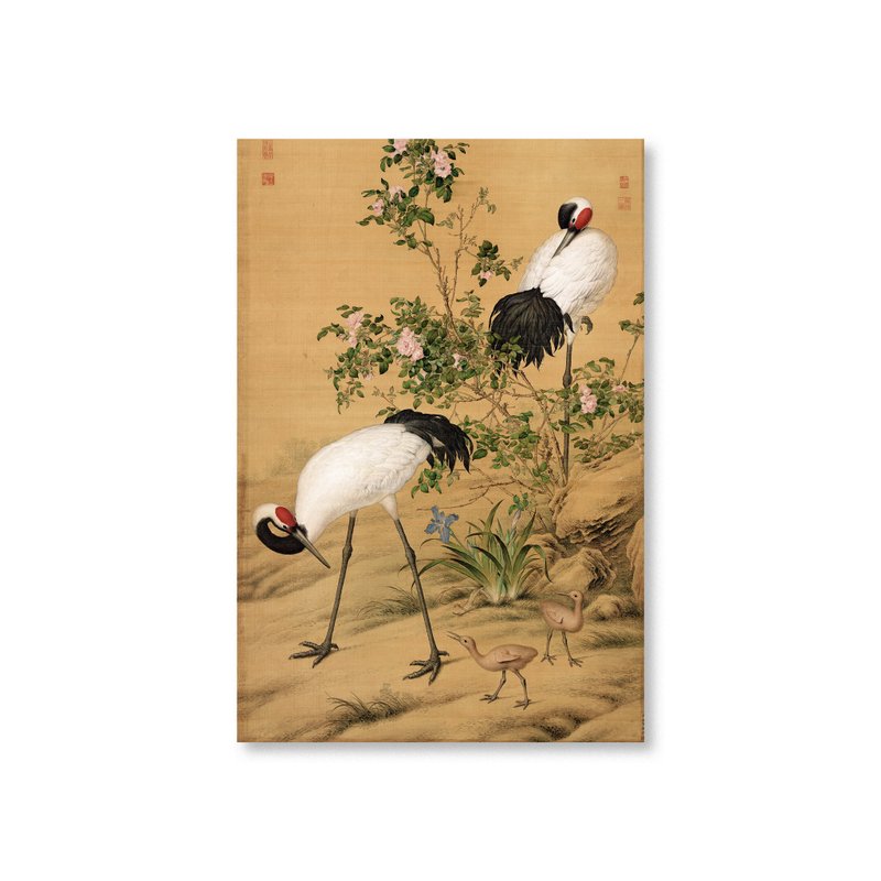 【明信片】郎世宁・花阴双鹤 - 卡片/明信片 - 纸 卡其色