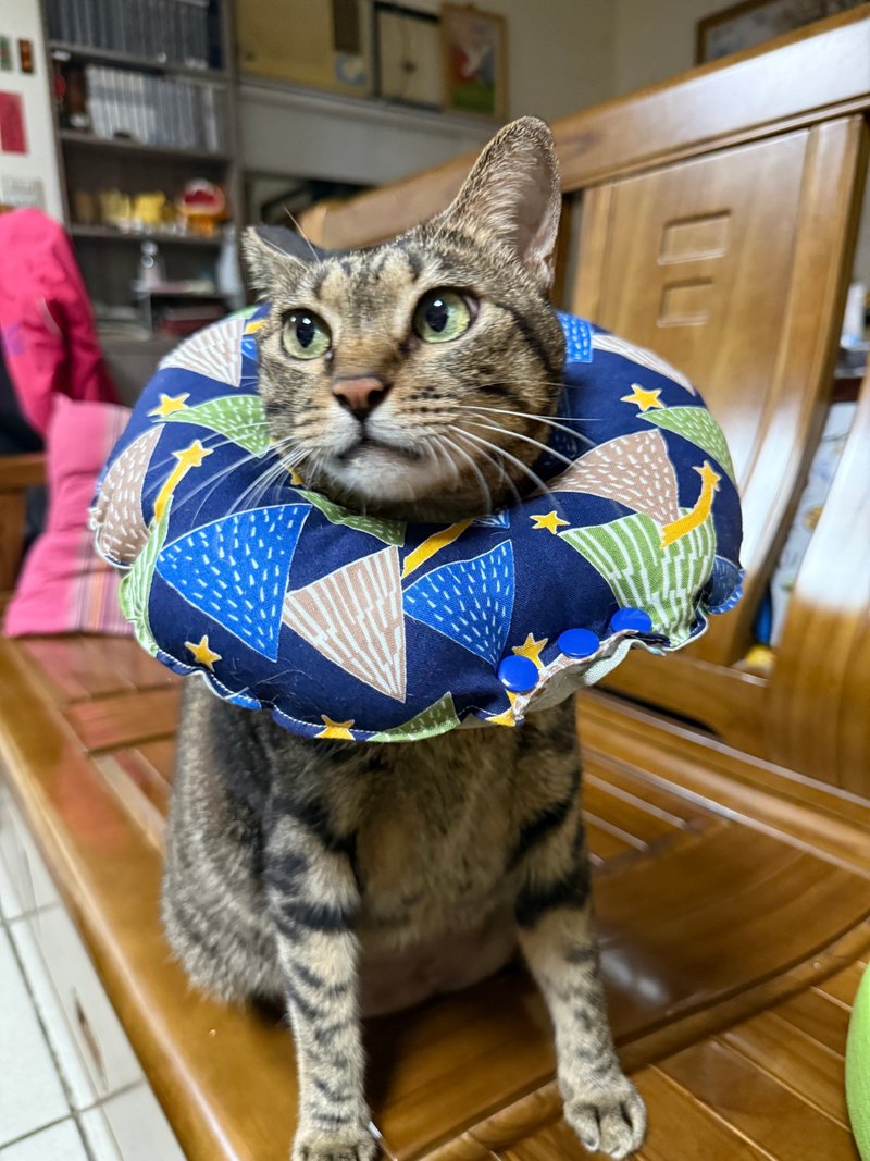 【定制化礼物】猫咪伊莉莎白头圈 防舔头圈 宠物头圈 - 订制抱枕/饰品 - 棉．麻 