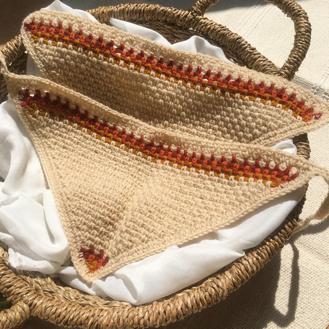Kerchief crochet - 发饰 - 聚酯纤维 多色