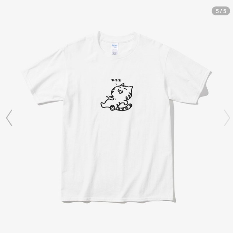 猫: ZZZ! T-shirt - 男装上衣/T 恤 - 棉．麻 多色