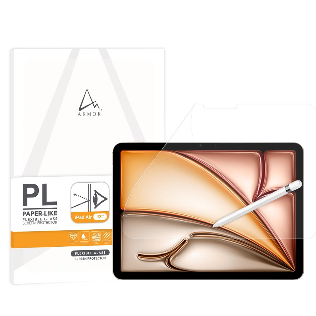 ARMOR iPad Air 13 (M4/M3/M2)软性玻璃类纸萤幕保护贴 - 平板/电脑保护壳 - 其他材质 