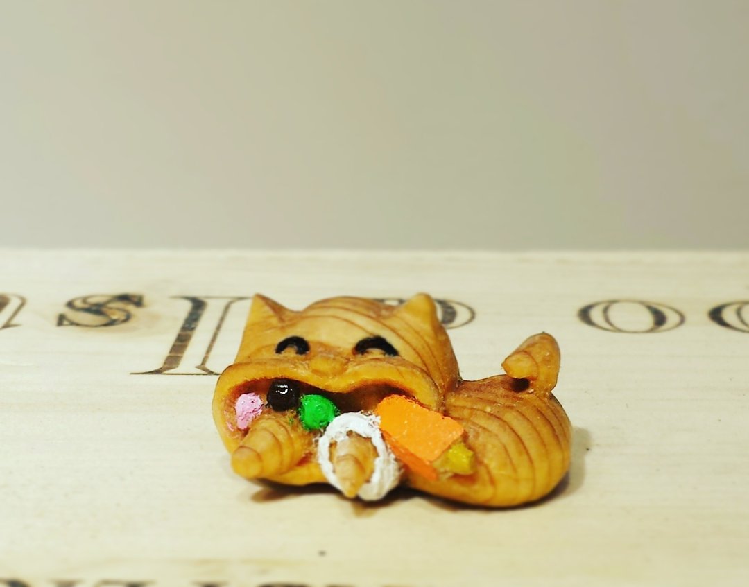 大食猫摆设 - 木工/竹艺/纸艺 - 木头 橘色