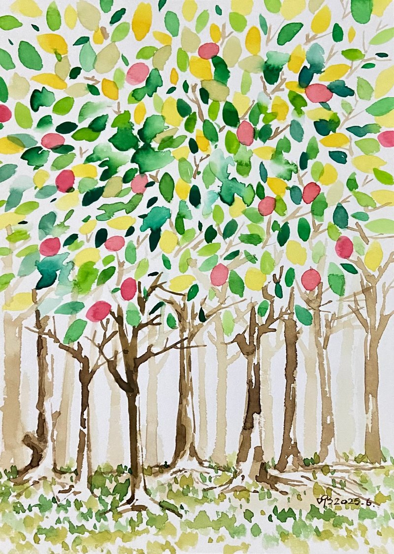 生命之树系列-丰收(21X15cm) 水彩画/裸画无框 - 摆饰 - 纸 白色