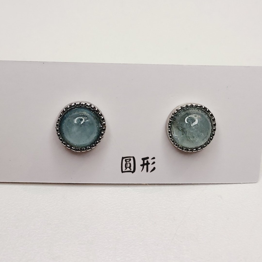 海蓝宝925银耳环 - 改善语言沟通表达能力 - 耳环/耳夹 - 半宝石 