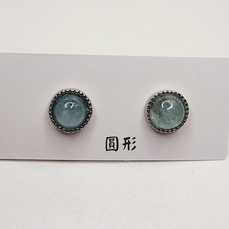 海蓝宝925银耳环 - 改善语言沟通表达能力 - 耳环/耳夹 - 半宝石 