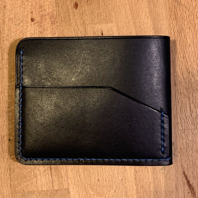 纯手工制作手工皮革简易短夹 免费印字 - 皮夹/钱包 - 真皮 多色