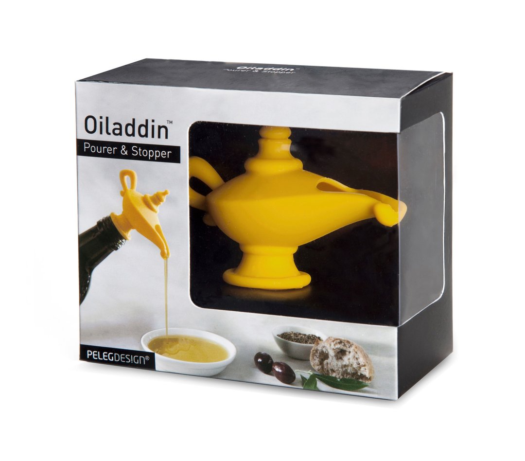 【PELEG-DESIGN】 Oiladdin 神灯导油盖 - 厨房用具 - 硅胶 黄色