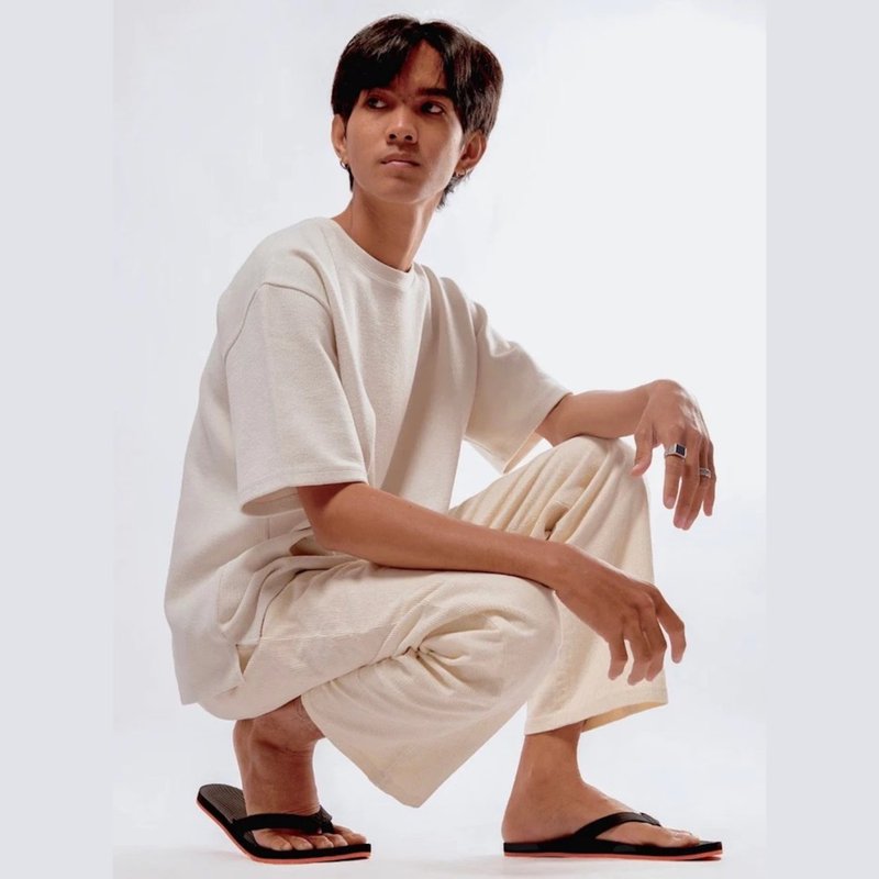 indosole 环保拖鞋 运动鞋底 墨碳黑/红底 男 - 拖鞋 - 环保材料 黑色