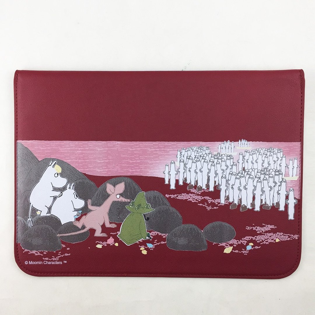 Moomin噜噜米正版授权-3C保护皮套(酒红)【溜溜们】32.5*21.5cm - 平板/电脑保护壳 - 真皮 红色