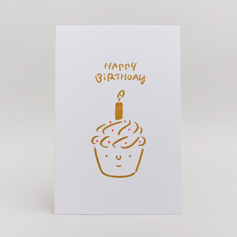 WHOSMiNG 活版生日卡片 - 卡片/明信片 - 纸 白色