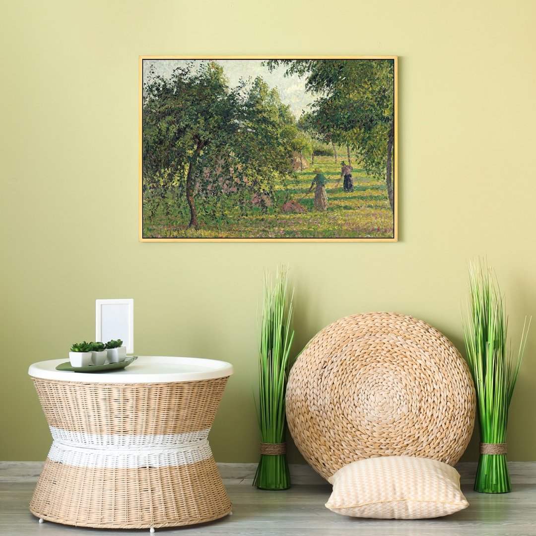毕沙罗_厄哈格尼的苹果树与割草妇 - 毕沙罗系列挂画/风景画 - 海报/装饰画/版画 - 其他材质 绿色