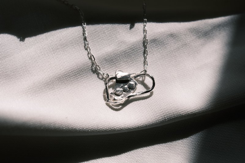 名字叫做几何框框 项链 - 项链 - 纯银 银色