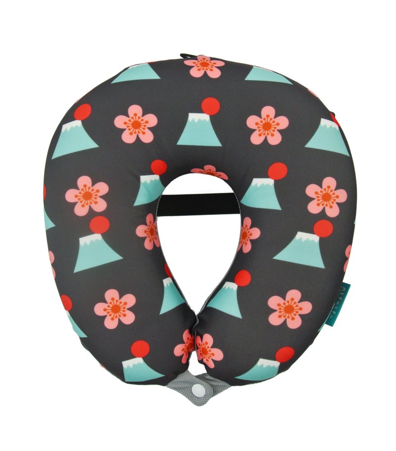 日本樱花 灰色 凉感记忆绵颈枕 (附收纳袋) - 枕头/抱枕 - 聚酯纤维 灰色