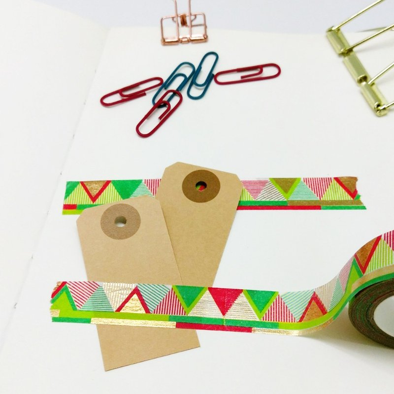 纸胶带 - 烫金线条三角 - 纸胶带 - 纸 