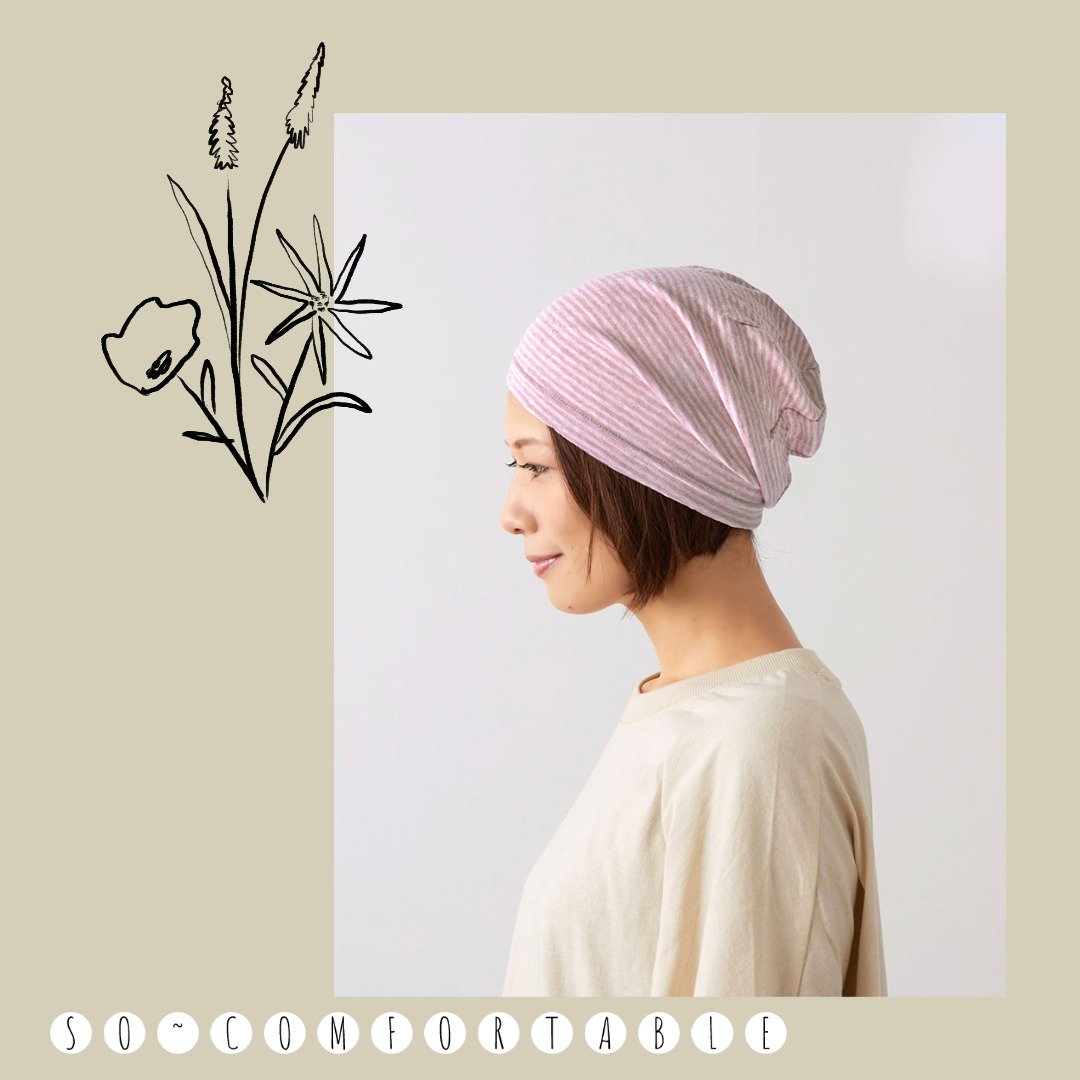 Organic Cotton MADE IN JAPAN Beanie for Men Women. Slouchy Sleep Cap Chemo Hat - 帽子 - 棉 