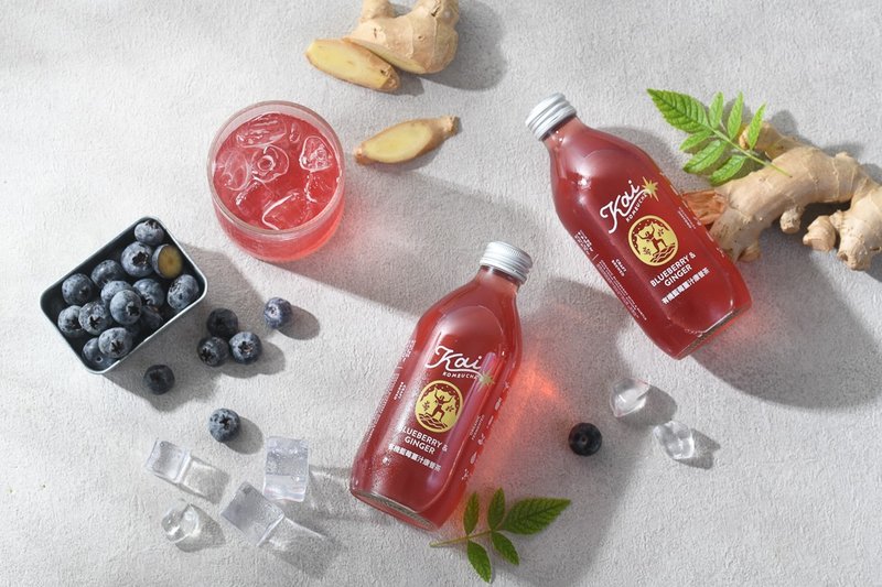 【Kai】有机蓝莓姜汁康普茶 330ml*12瓶 - 健康/养生 - 新鲜食材 多色