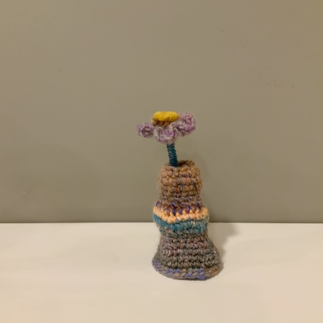拙心 /生活美学/织取一抹暖花/毛线花与手织花瓶 - 摆饰 - 羊毛 