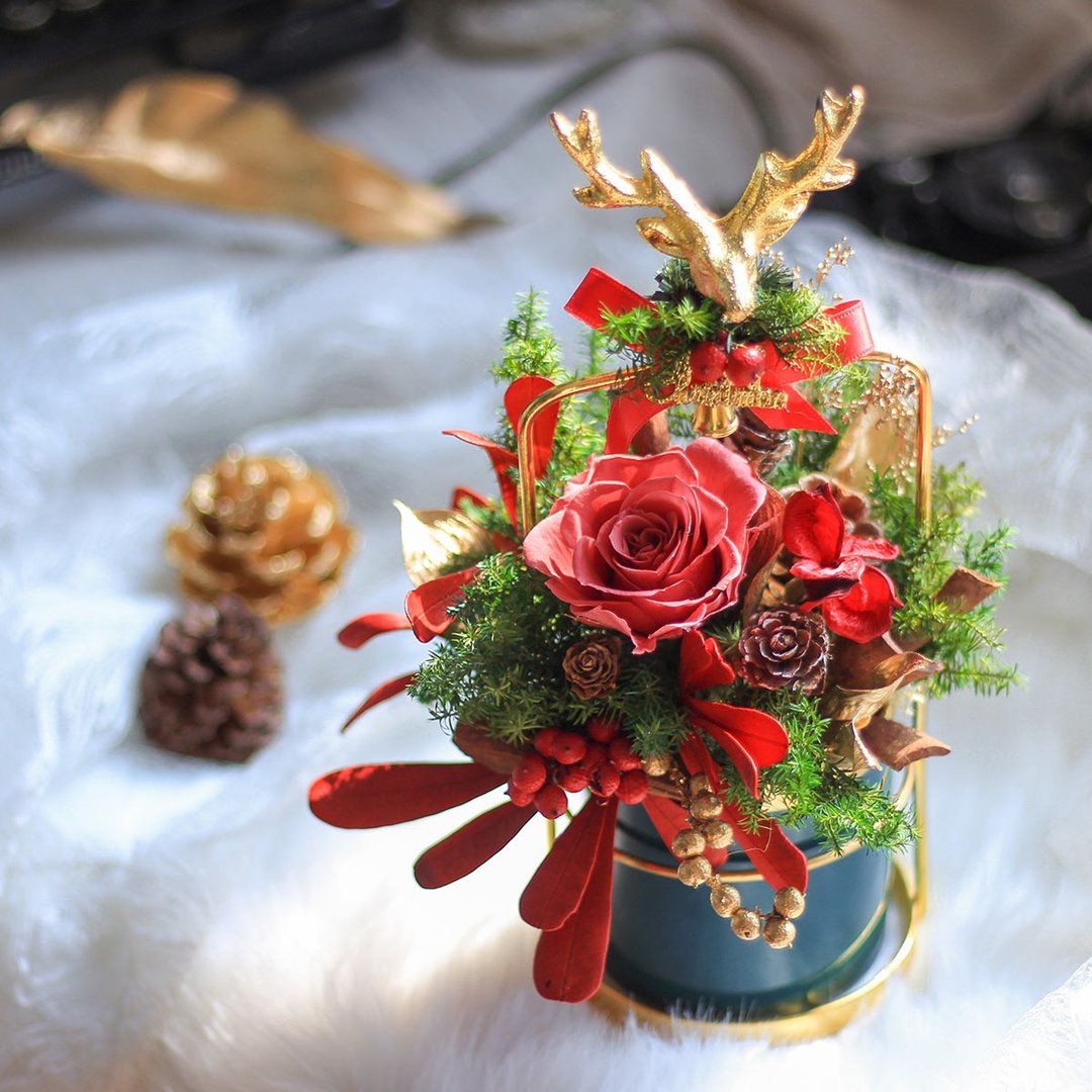 【一人成团】圣诞节限定 Moose Xmas桌花 手作圣诞装饰DIY 台中 - 植栽 - 植物．花 