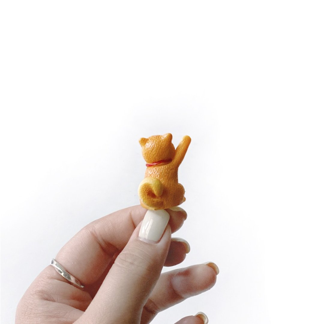 (现货) 盆栽装饰 嗨 ! 可爱小柴犬摆饰 微景观插饰 - 摆饰 - 树脂 橘色