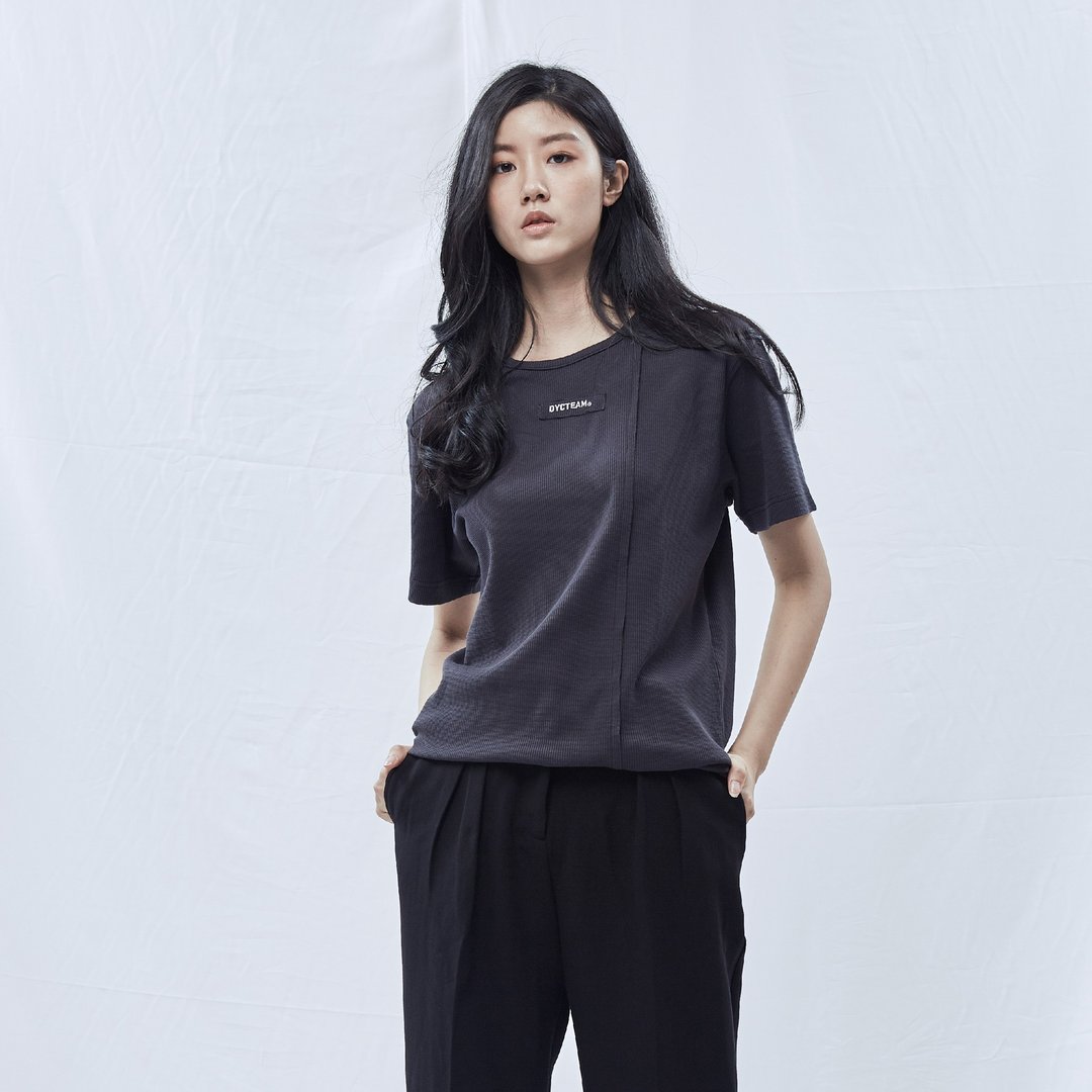 DYCTEAM - Waffle Short Sleeve Tee (DB) - 中性连帽卫衣/T 恤 - 棉 蓝色