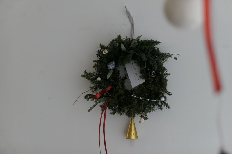 【好花】永生经典迷你圣诞花圈 - 干燥花/捧花 - 植物．花 多色