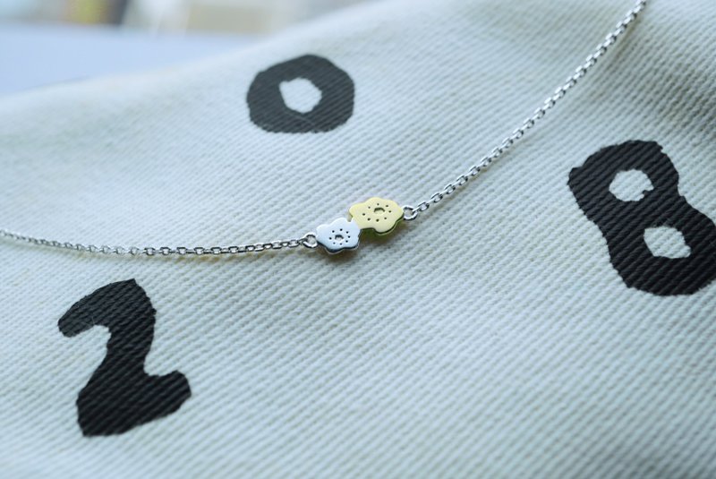 【Pinkoi x SOU・SOU】纯银微笑手链 - 手链/手环 - 纯银 白色