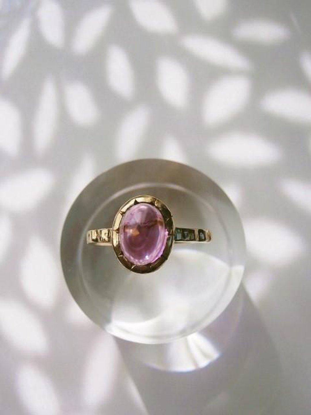 Pink tourmaline and 14 gold ring - 戒指 - 其他金属 