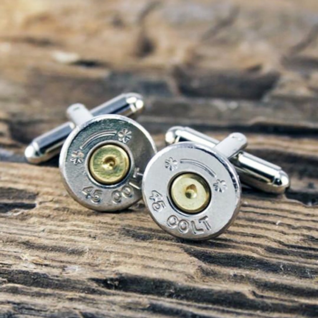Bullet Designs 45口径 手枪子弹袖扣 / 金属造型衬衫西装袖扣 - 袖扣 - 其他金属 