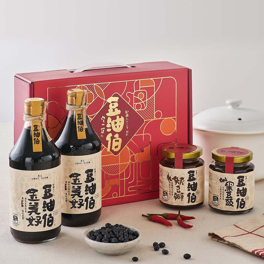【豆油伯】金美好酱料三入礼盒组  / 中秋送礼 自用首选 - 酱料/调味料 - 玻璃 