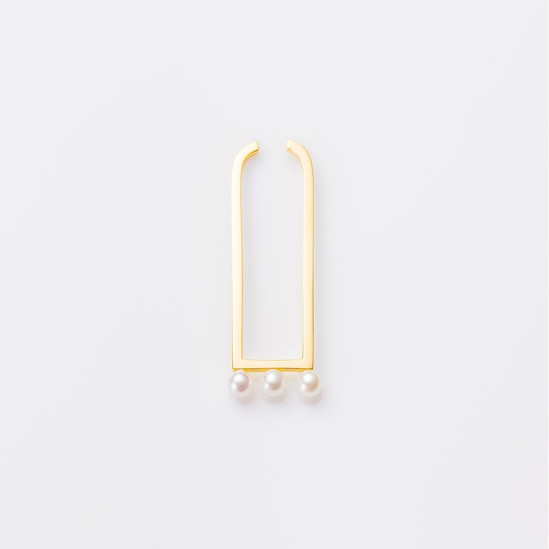 都会优雅 / Abbey earring 单支 - 耳环/耳夹 - 其他金属 金色