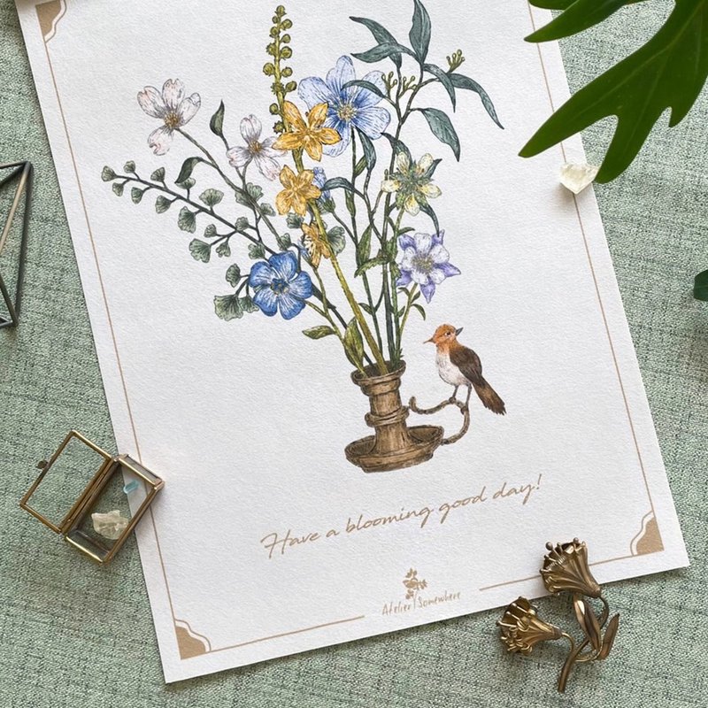 漫步植物园系列 / 日常花景海报画 (单张A2不含框) - 海报/装饰画/版画 - 聚酯纤维 多色