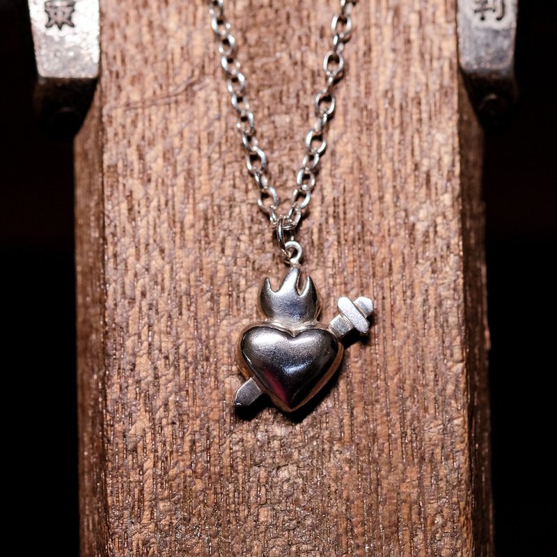 圣母圣心【项链、925银、祝福、婚礼礼物、天主教】 - 项链 - 银 