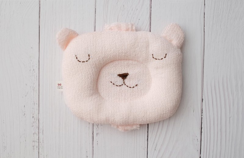 粉色睡觉小熊手枕 哺乳枕弥月礼 - 其他 - 棉．麻 粉红色