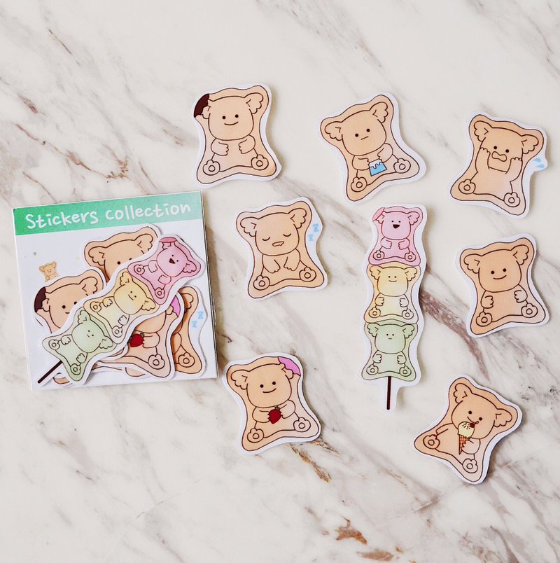 小熊饼干/透明贴纸 - 贴纸 - 纸 橘色